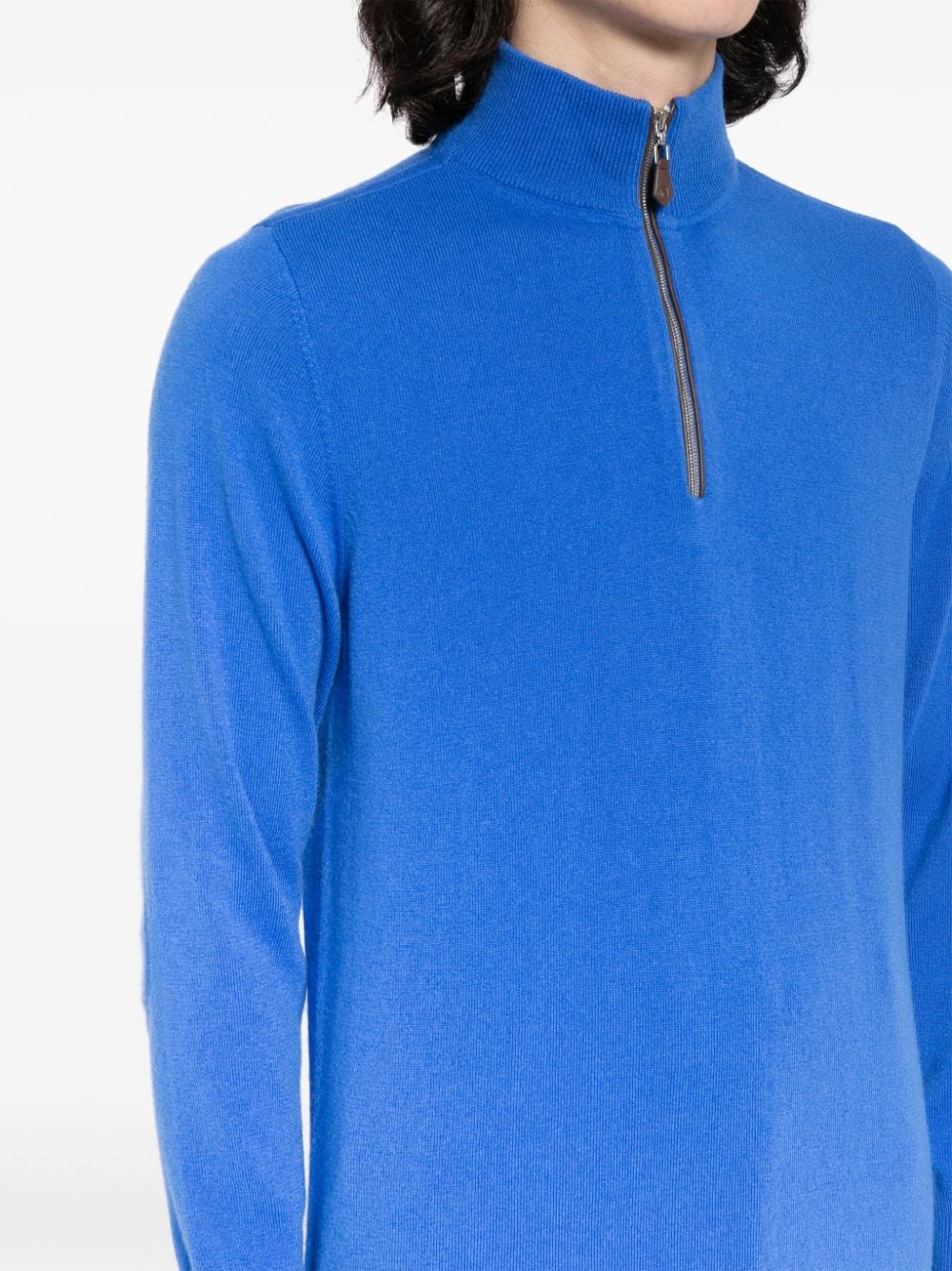 Shop N•peal Carnaby Organic Cashmere Sweatshirt In Blue