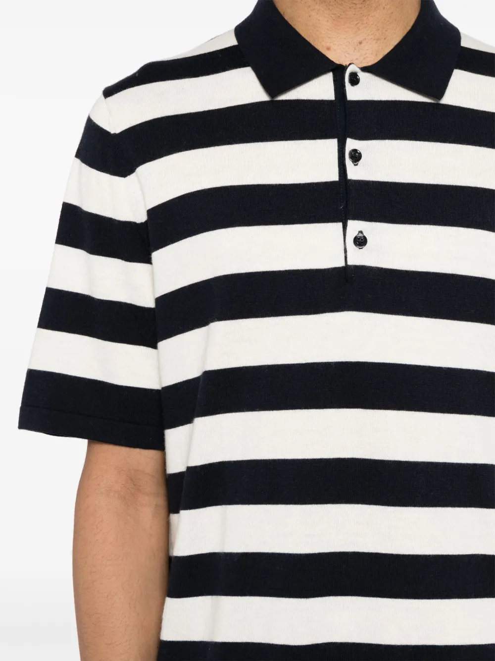 Shop N•peal Rock Striped Polo T-shirt In Blau