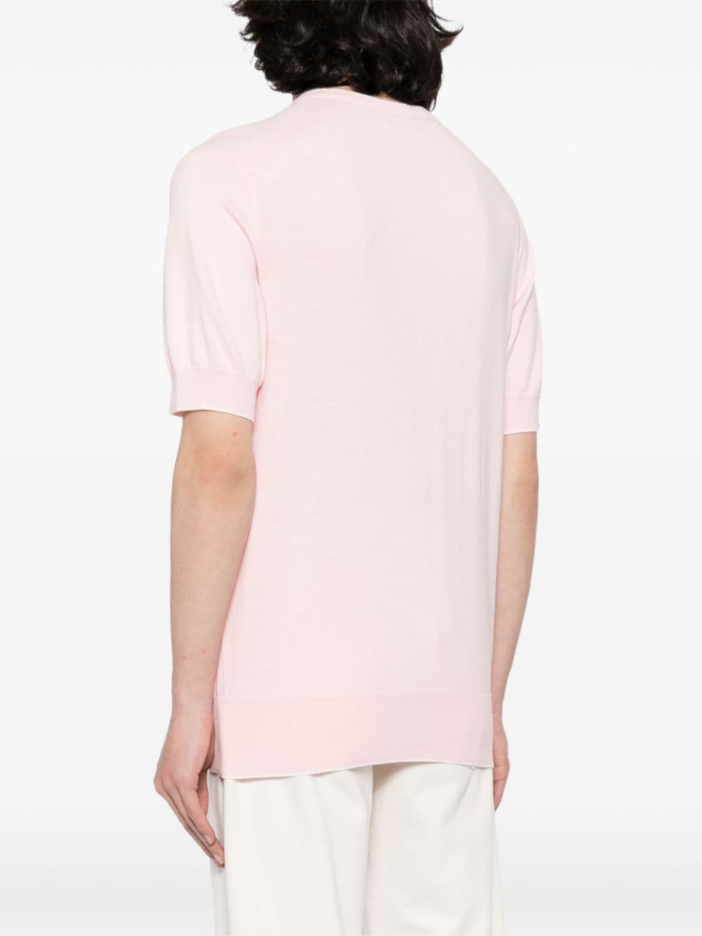 N.Peal Fijngebreid T-shirt Roze