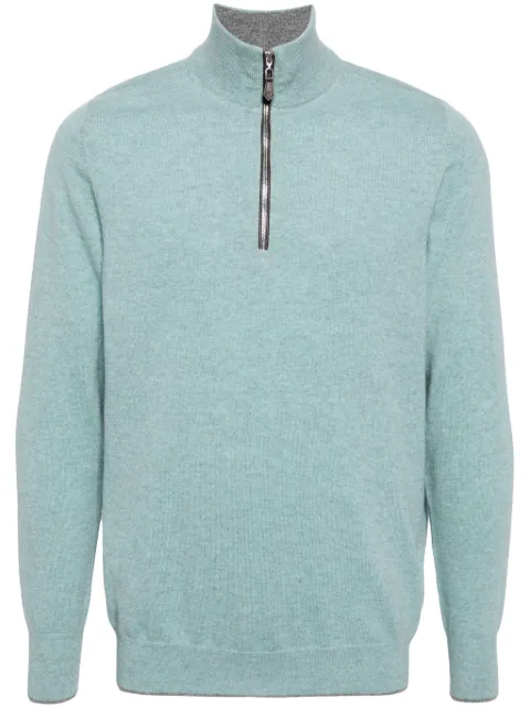 N.Peal Carnaby half-zip cardigan
