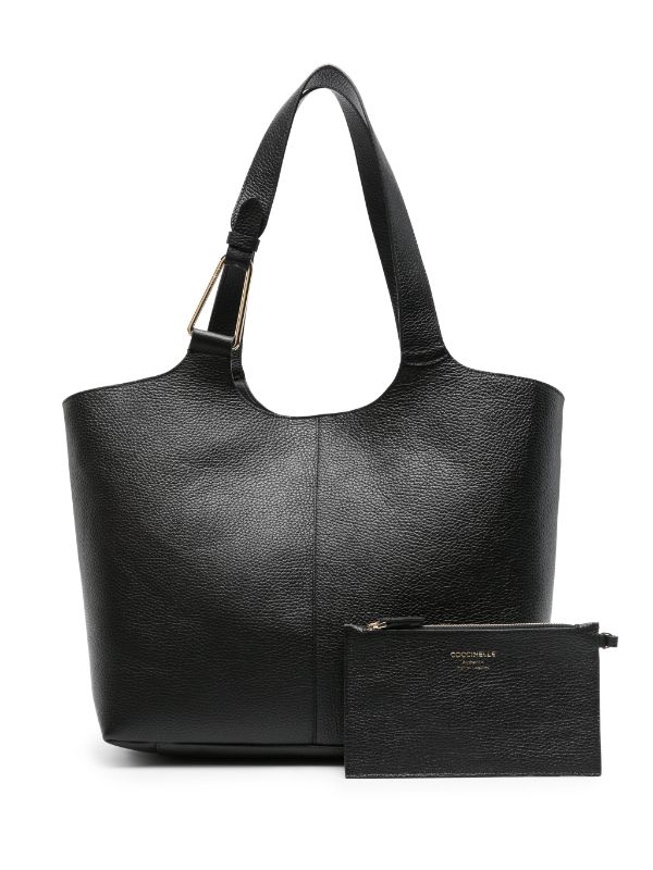 Coccinelle hardware detail Leather Tote Bag Farfetch