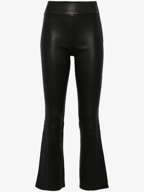 Arma Flared cropped leren broek