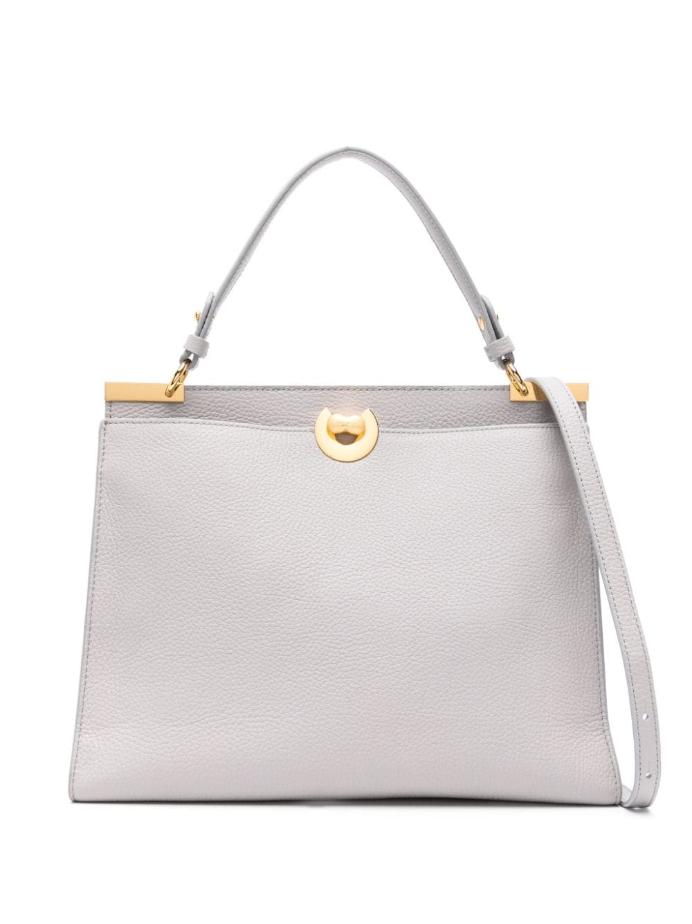 Coccinelle Medium Binxie Leather Tote Bag In Grey