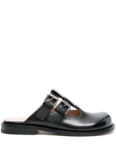 LOEWE Campo leather Mary Jane mules