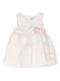 Abel & Lula floral-appliqué belted dress - Pink