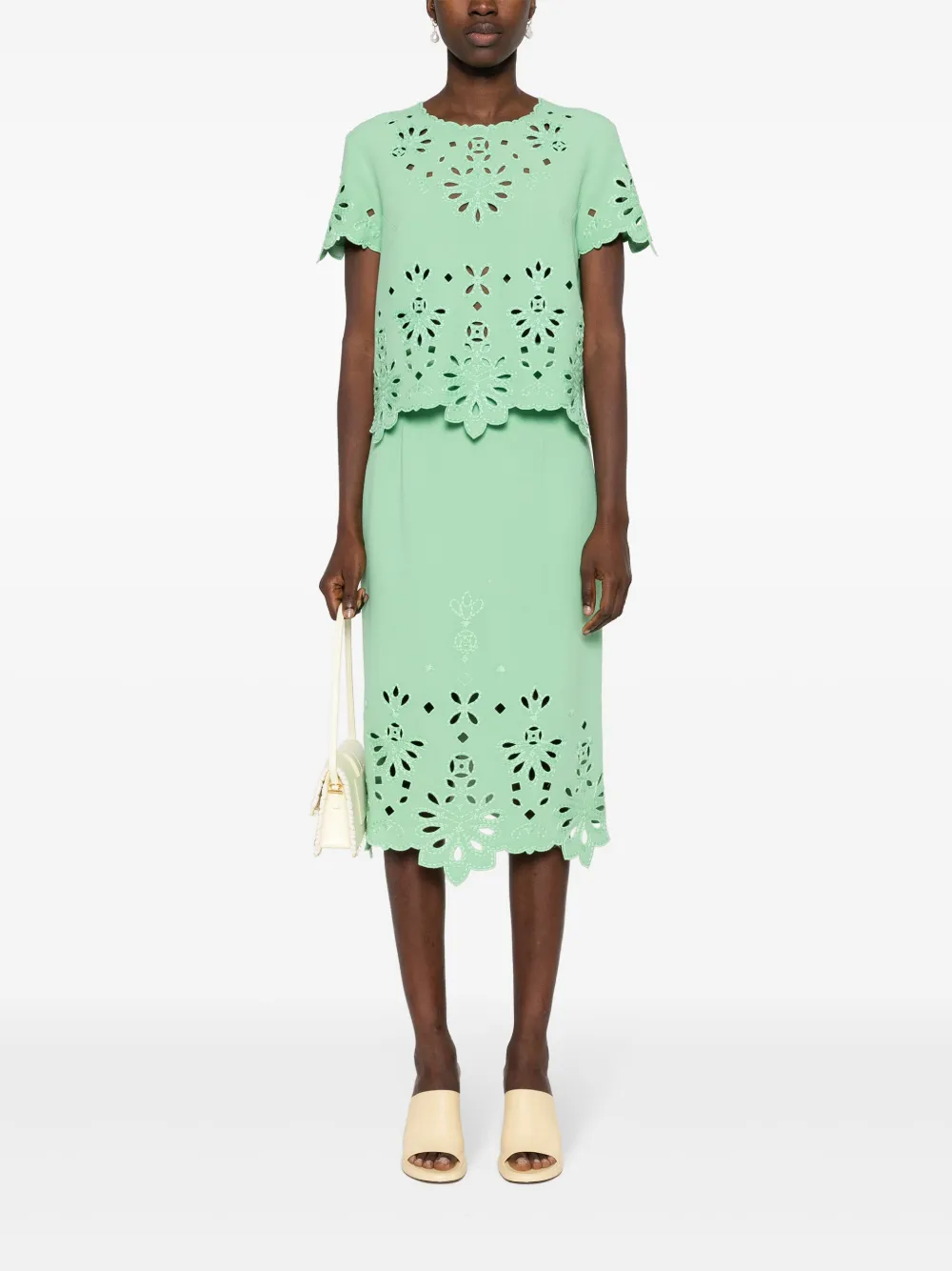 Ermanno Scervino Broderie anglaise shirt - Groen