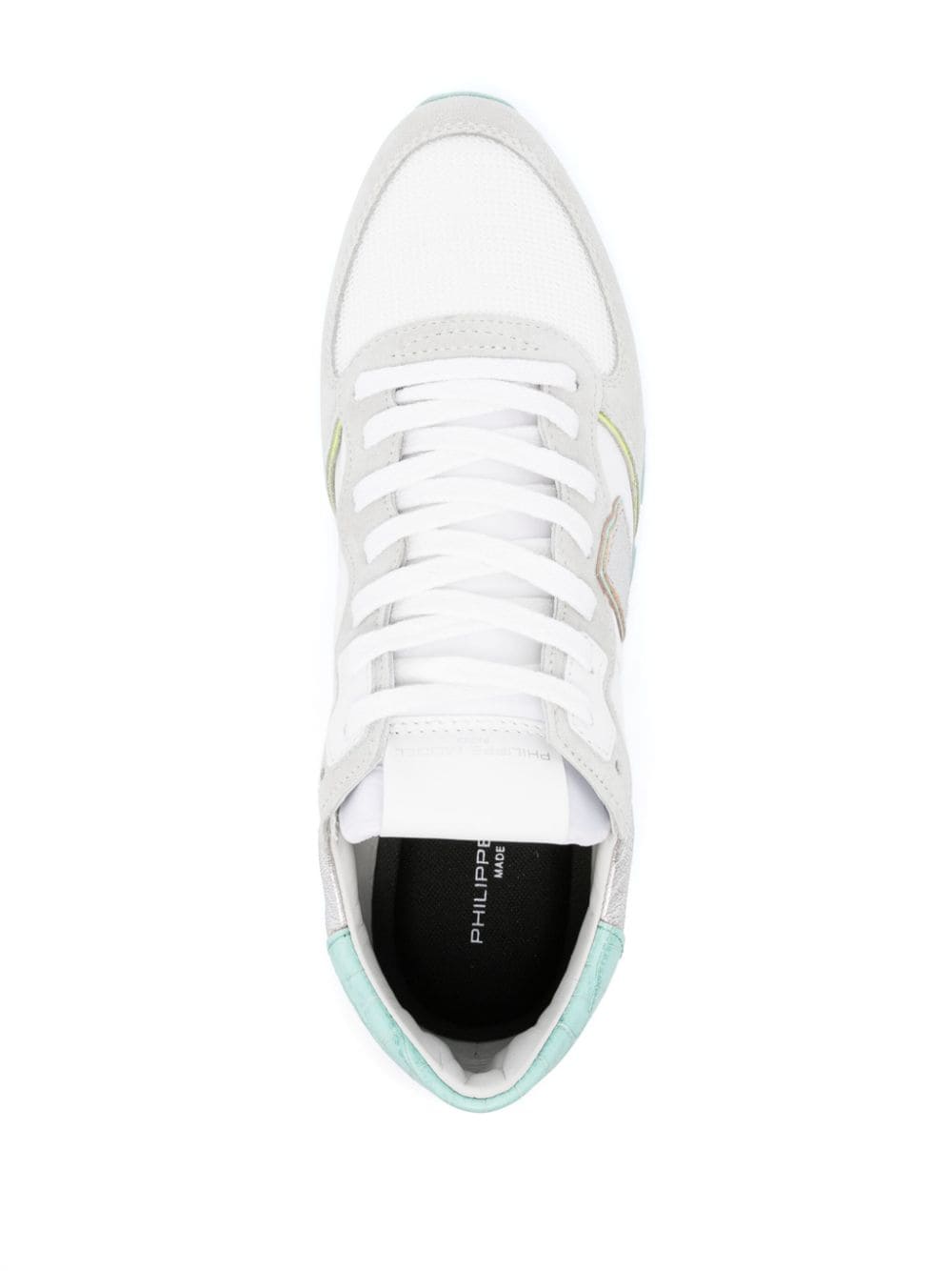 Shop Philippe Model Paris Trpx Panelled Sneakers In White
