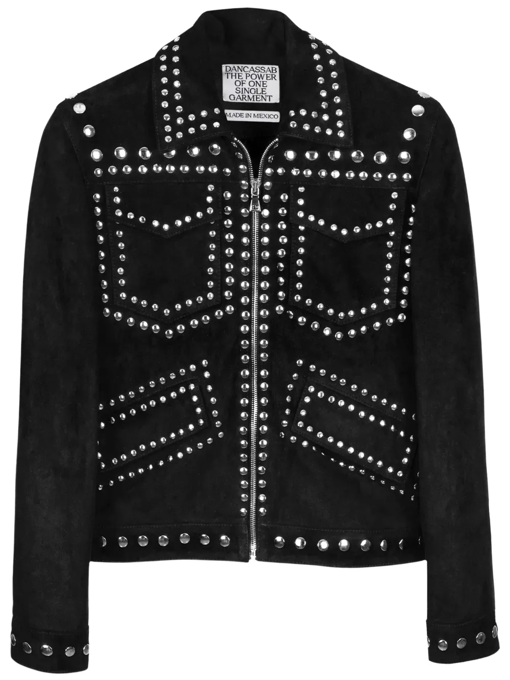 DANCASSAB Love studded suede jacket