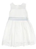 Abel & Lula floral-appliqué belted dress - White