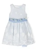Abel & Lula floral-appliqué belted dress - Blue