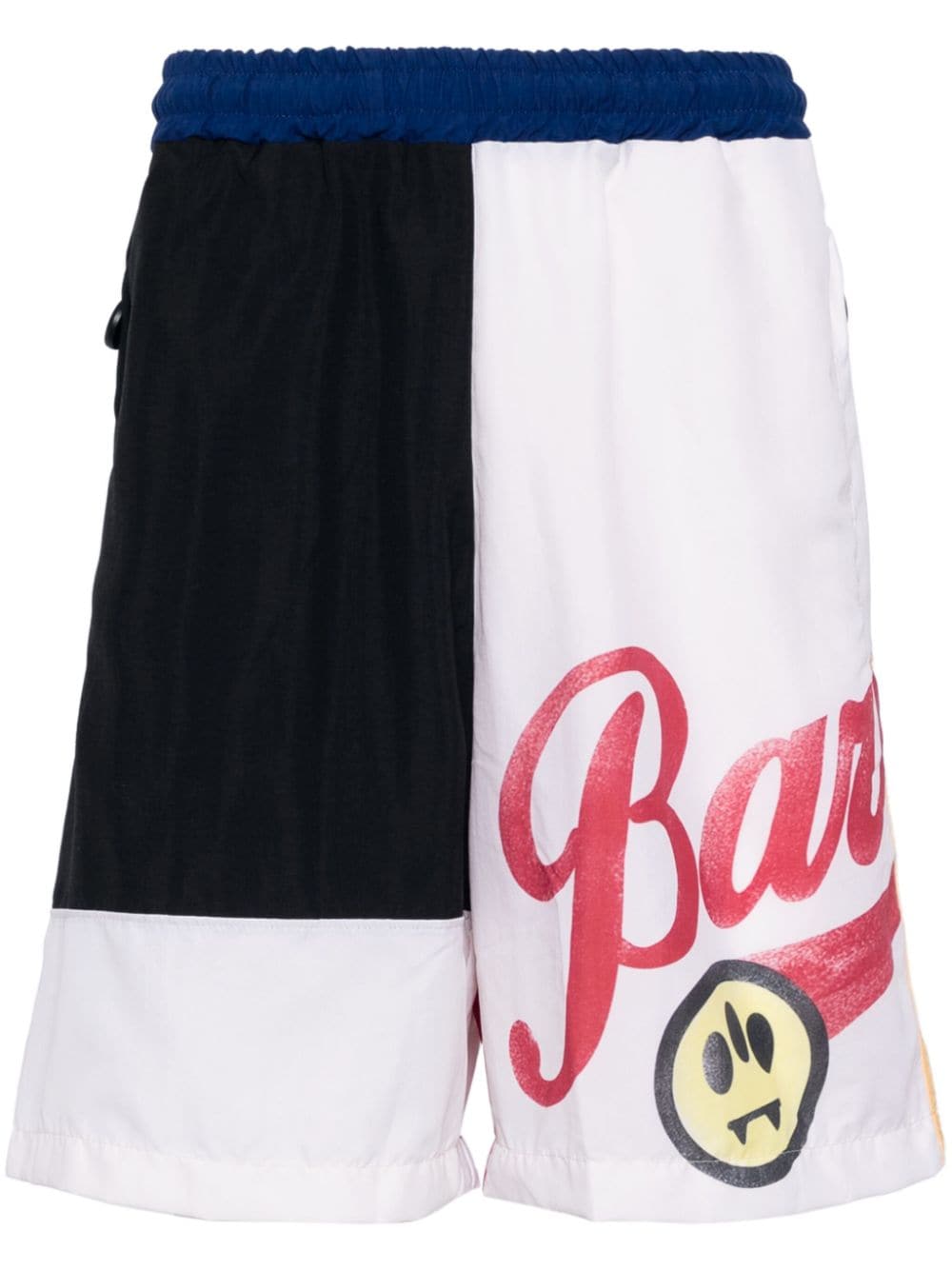 Barrow Panelled Colour-block Track Shorts In White