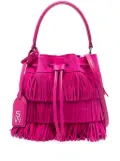 Stuart Weitzman Rae fringed suede mini bag - Pink