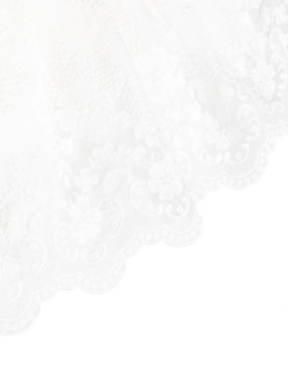 Abel & Lula Floral-appliqué Belted Dress In White