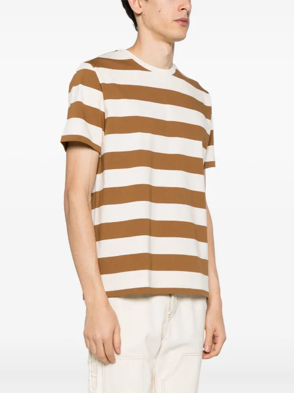 人気海外ブランドアイテム｜ファッション通販 ストライプ A.P.C. Tシャツ JP FARFETCH | ブラウン | トップス