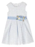 Abel & Lula floral-appliqué belted dress - Blue