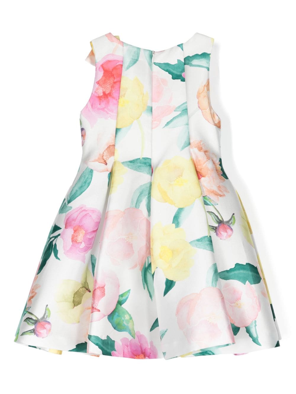Abel & Lula floral-print pleated dress - Wit