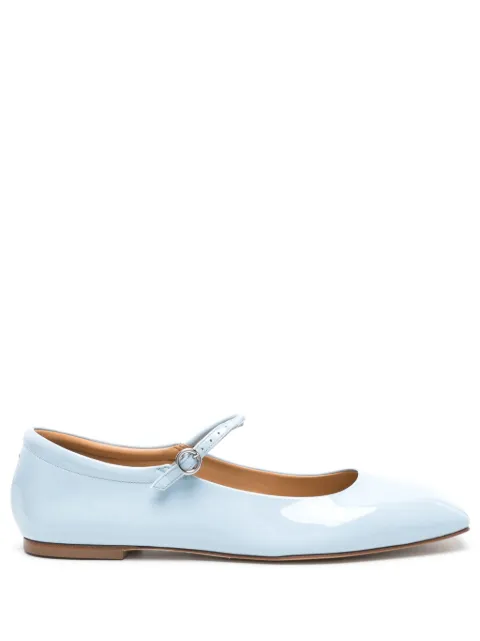 Aeyde Uma patent-leather ballerina shoes