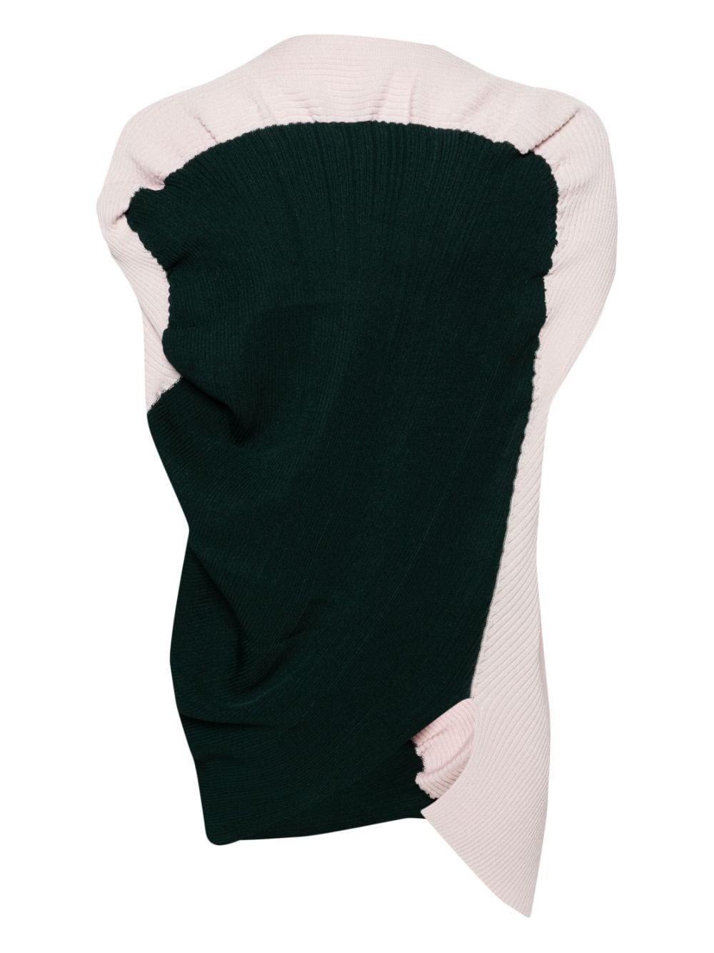 Image 2 of Issey Miyake asymmetric ribbed jumper