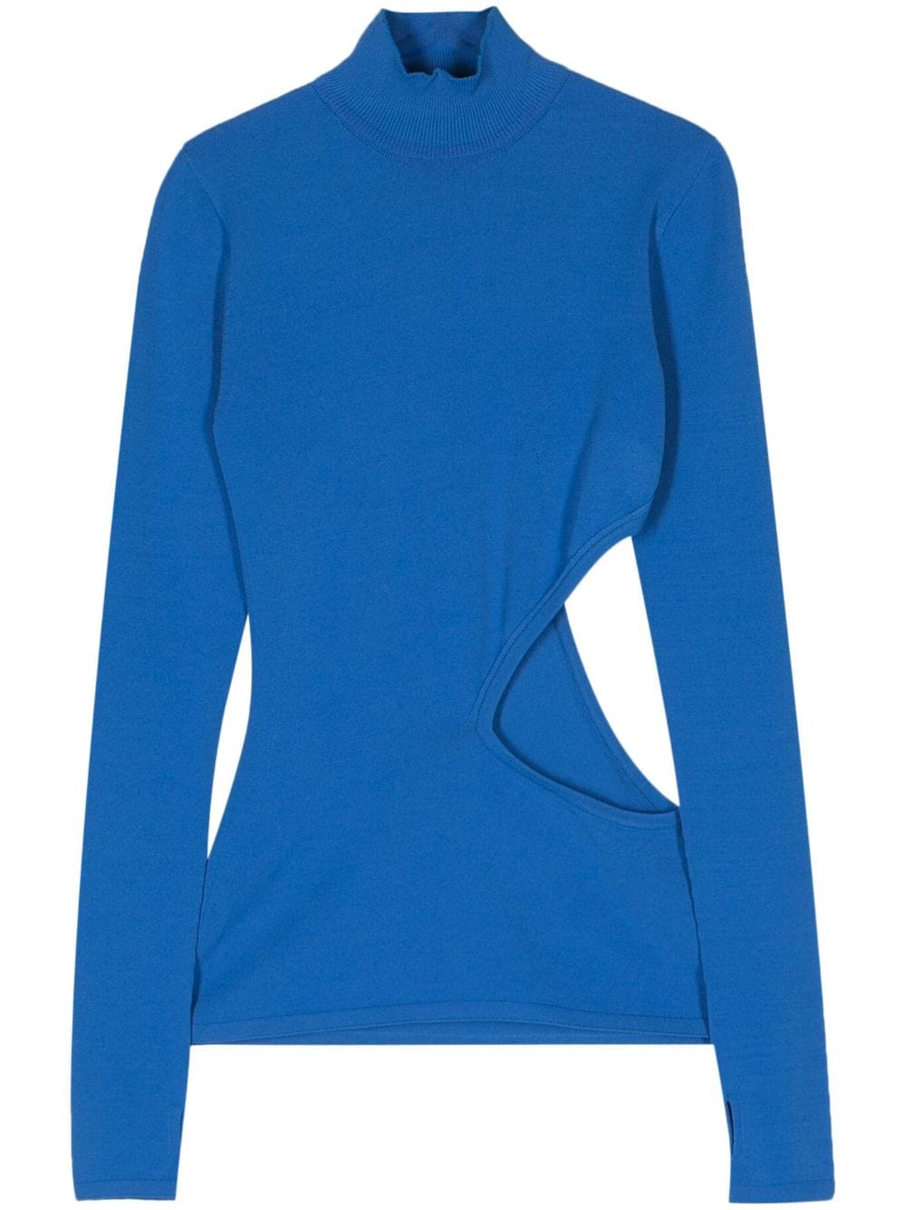 Issey Miyake Mellow Cut-out Jumper In Blue