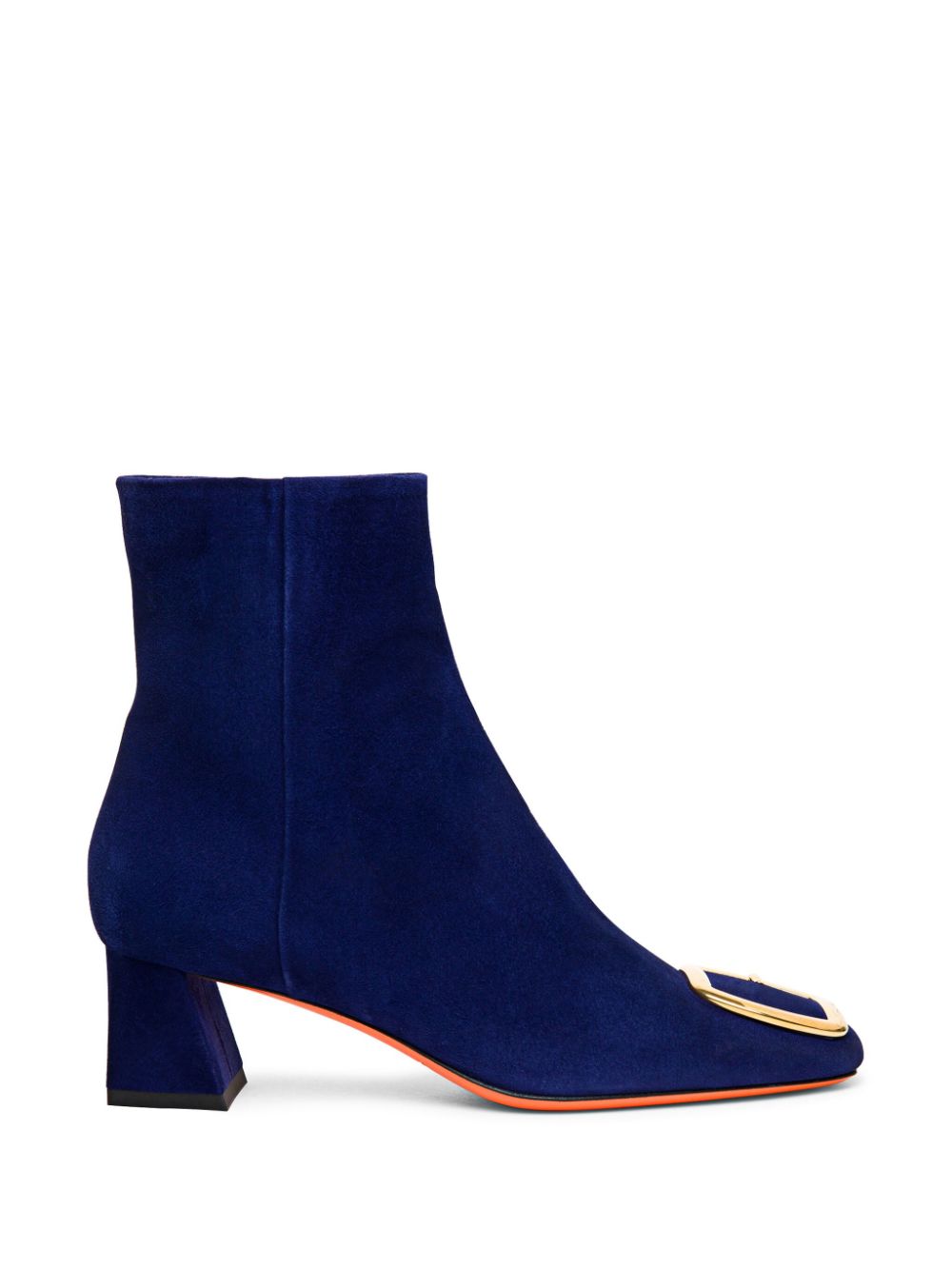 Santoni buckle-detail suede boots Blue