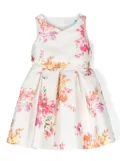 Abel & Lula floral-print pleated dress - White