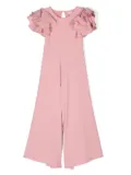 Abel & Lula ruffled-sleeves wide-leg jumpsuit - Pink