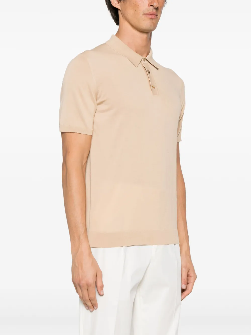 Roberto Collina Katoenen poloshirt Beige