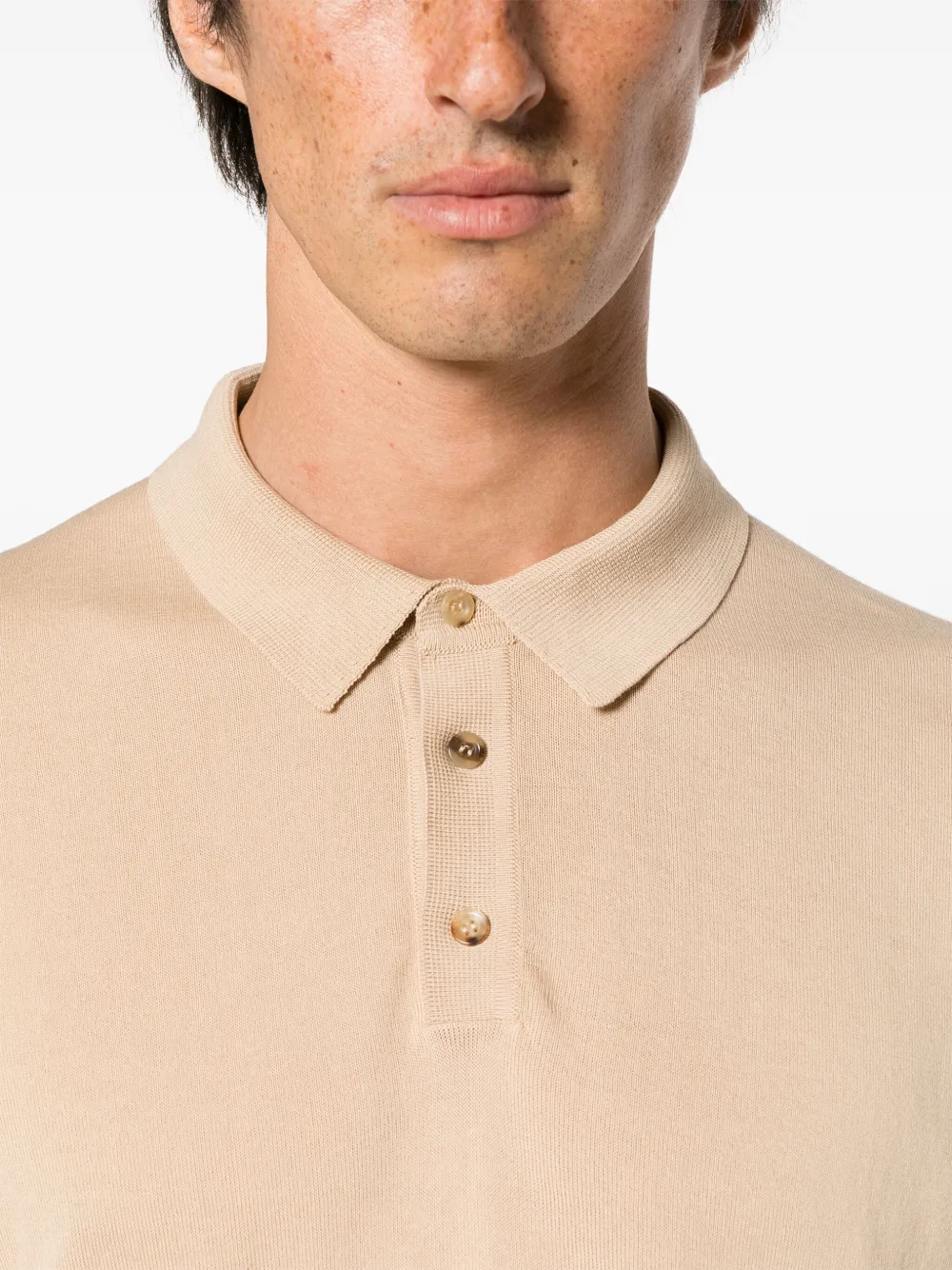 Roberto Collina Katoenen poloshirt Beige