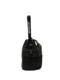 Moncler mini logo-patch bucket bag - Black