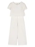 Abel & Lula polka-dot embroidered trousers set - Neutrals
