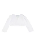 Abel & Lula crochet-trim cropped cardigan - White