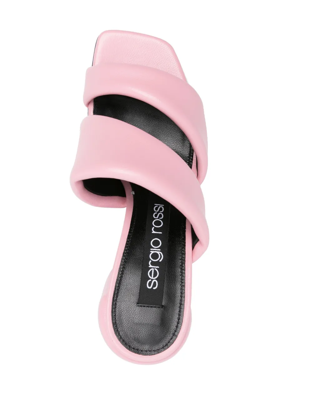 Shop Sergio Rossi Padded Leather Mules In Pink