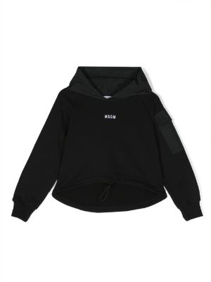 Cropped hoodie drawstring online hem