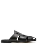 Officine Creative Fidel leather caged slides - Black