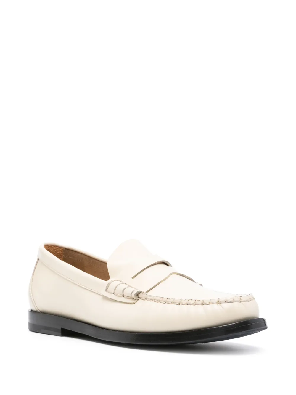 Shop Officine Creative Zivago Leather Loafers In Neutrals