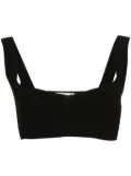 ALESSANDRO VIGILANTE ribbed cropped top - Black
