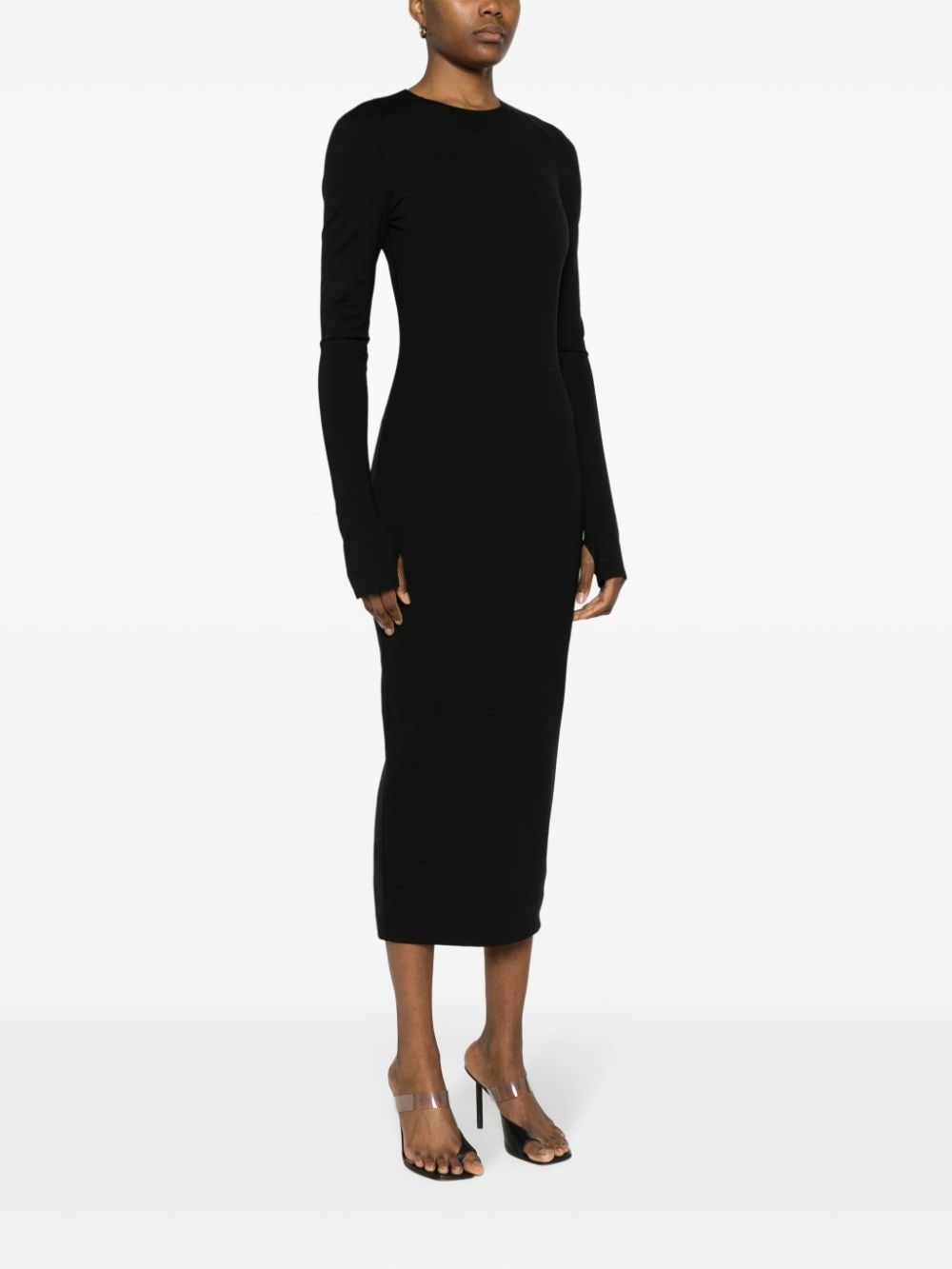 Shop Alessandro Vigilante Cut-out Midi Dress In Black