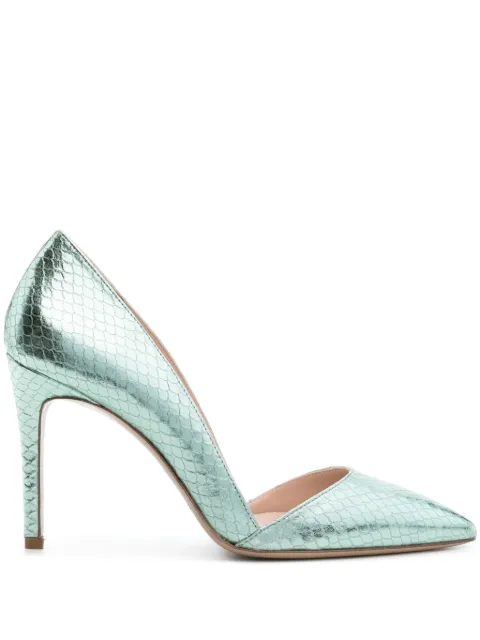 P.A.R.O.S.H. snakeskin-effect leather pumps