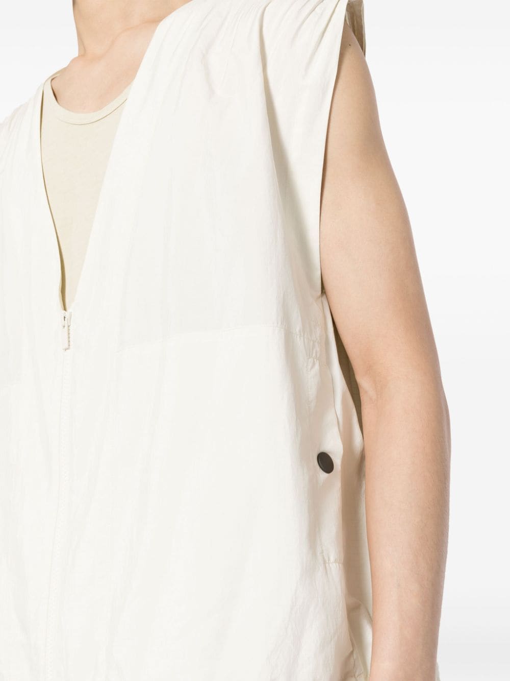 Shop Issey Miyake Cascade Pleated Vest In White
