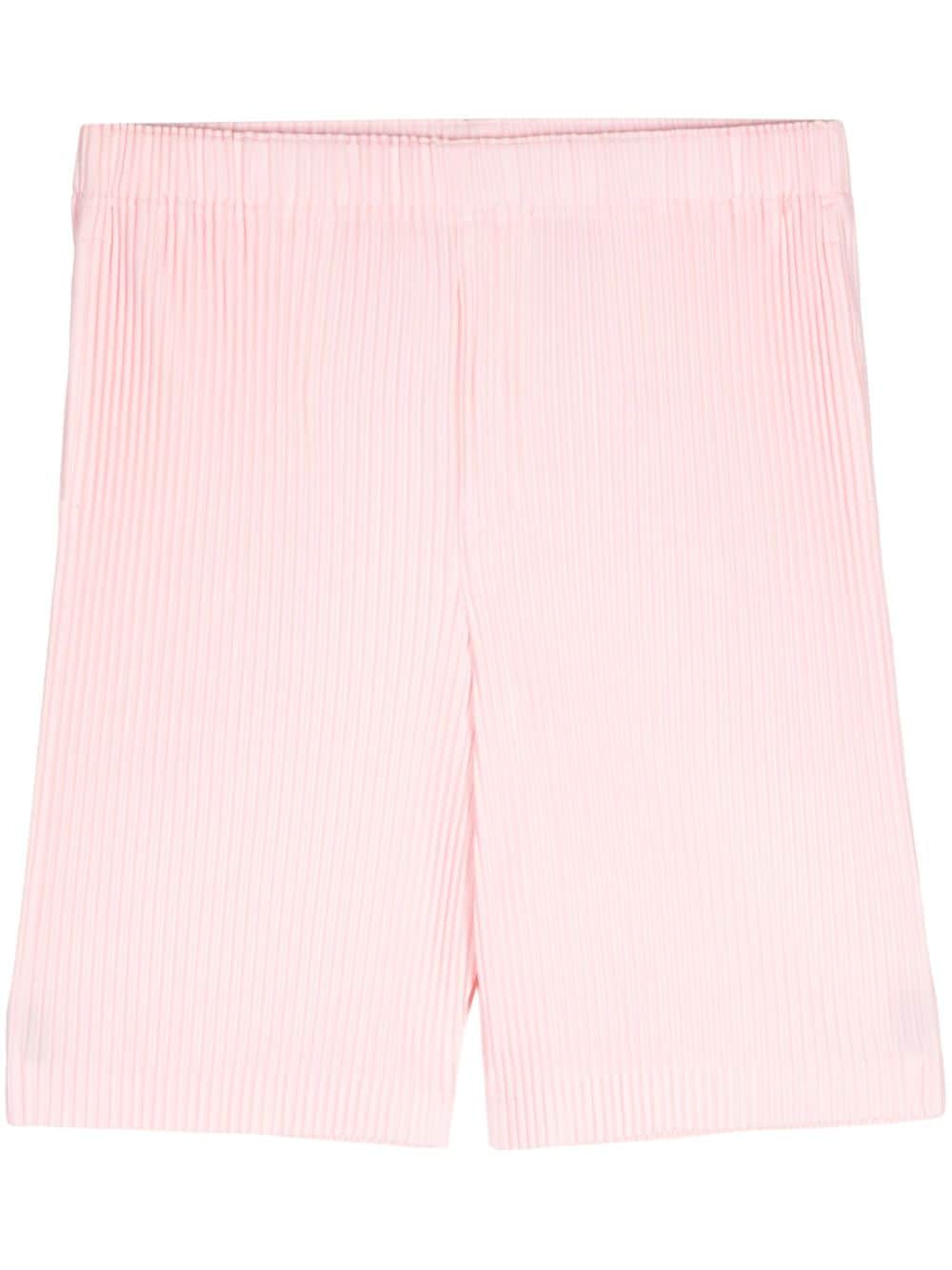 Issey Miyake May Plissé Pleated Bermuda Shorts In Pink
