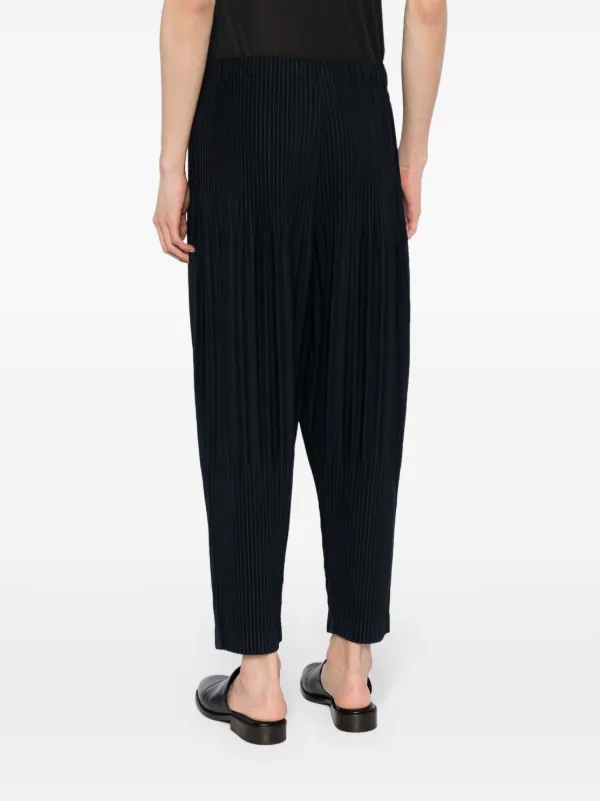 Homme Plissé Issey Miyake Pleated Tapered Trousers | Blue