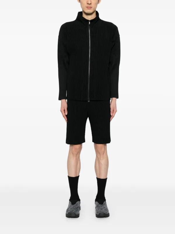homme plisse issey miyake ショーツ 黒 3 袴ショーツ Issey Miyake Homme Plisse Black Pleated Shorts - Ākaibu Store