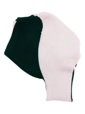 ISSEY MIYAKE ファーキャップ ブラウン ウール