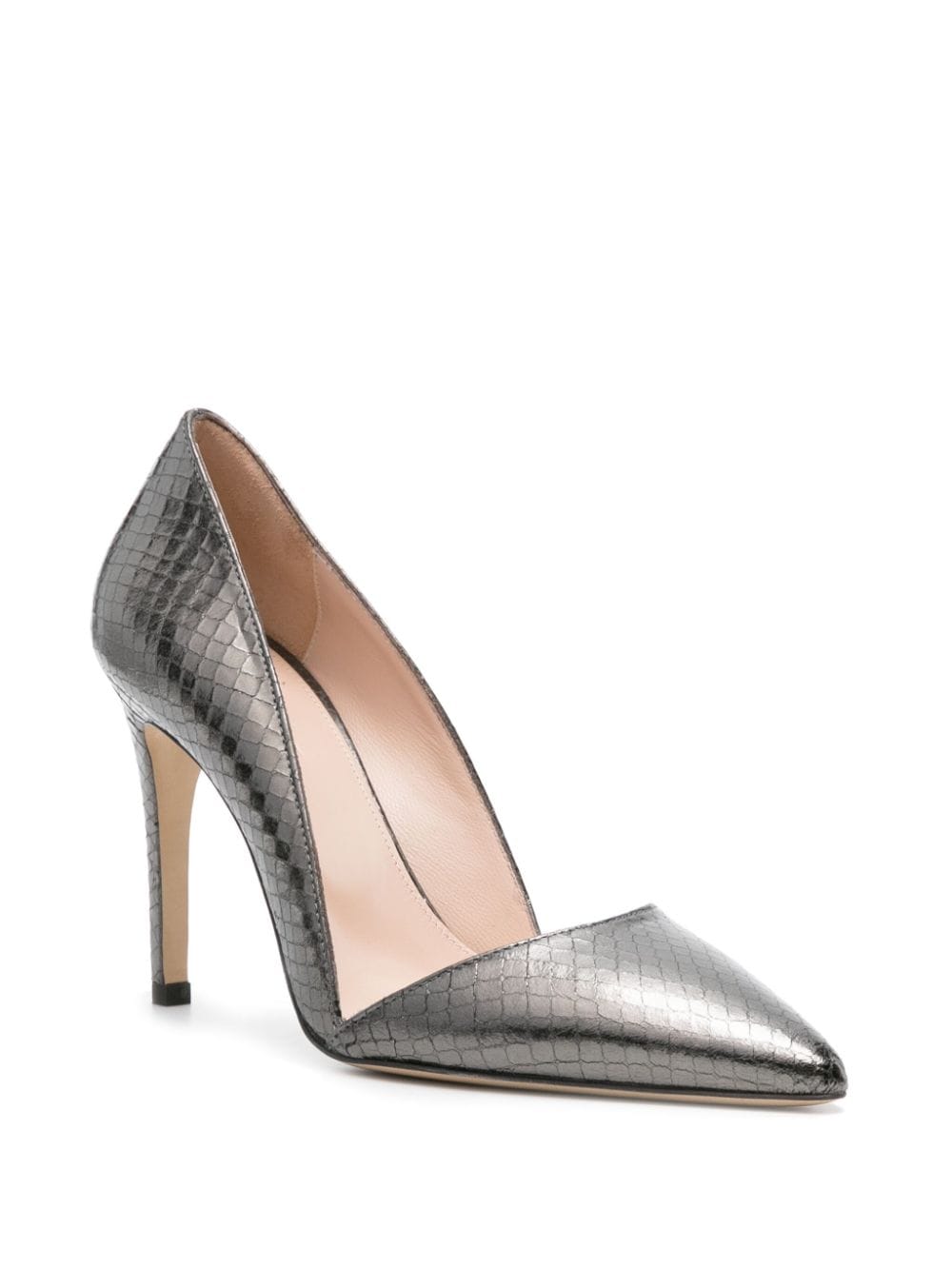Shop P.a.r.o.s.h Snakeskin-effect Leather Pumps In Schwarz