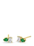 Zoë Chicco 14kt yellow gold emerald and diamond earrings