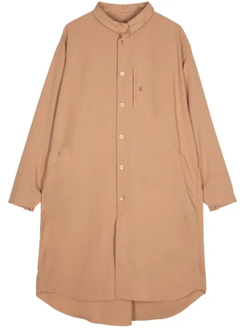 Homme Plissé Issey Miyake collarless button-down shirt 