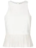 Lethicia Bronstein ruffle sleeveless lace blouse - Pink