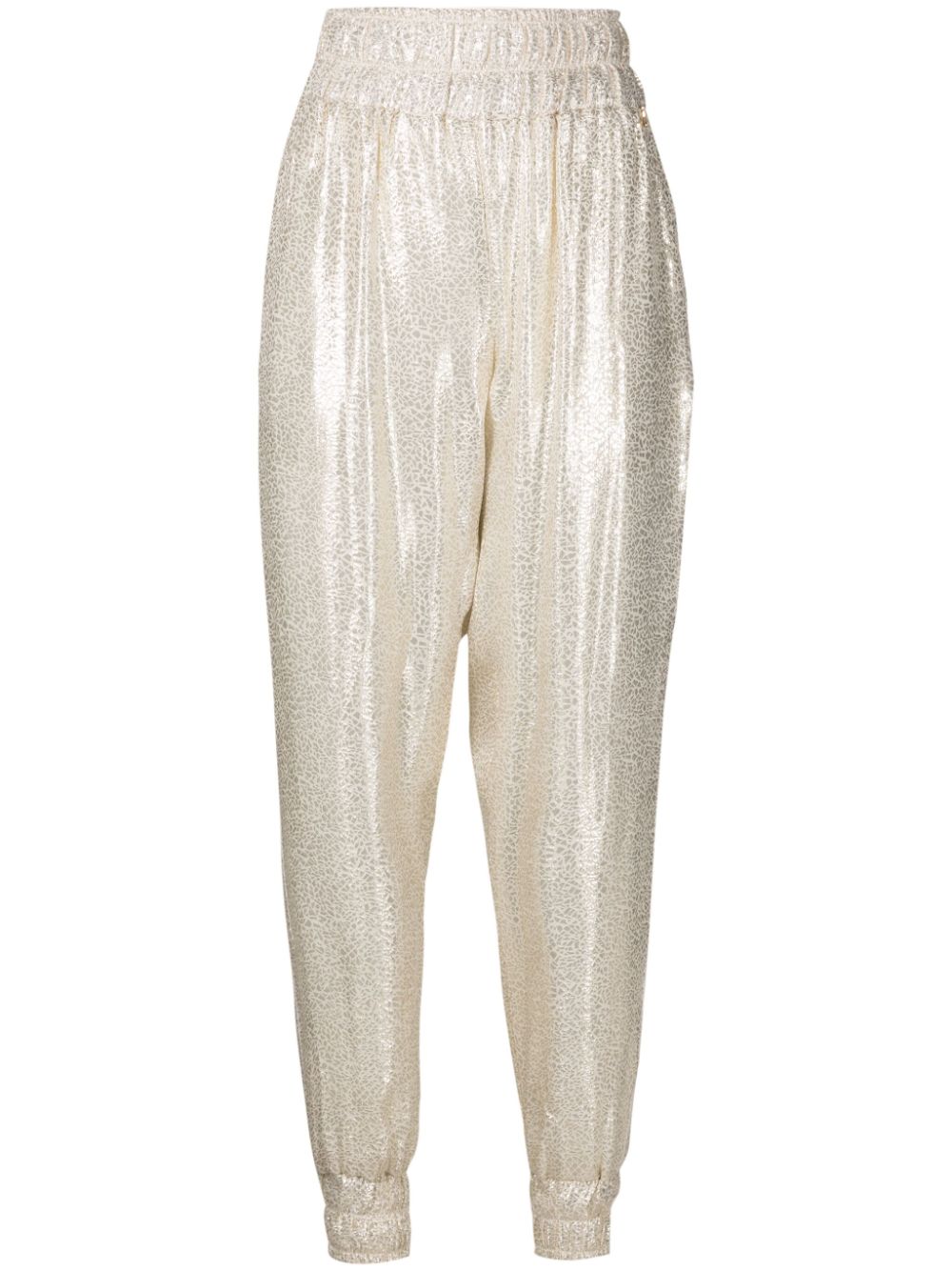 Bibiana foiled tapered trousers