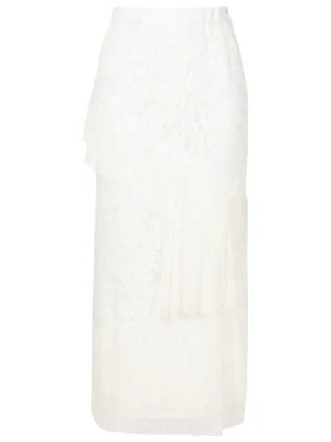 Lethicia Bronstein falda midi de encaje