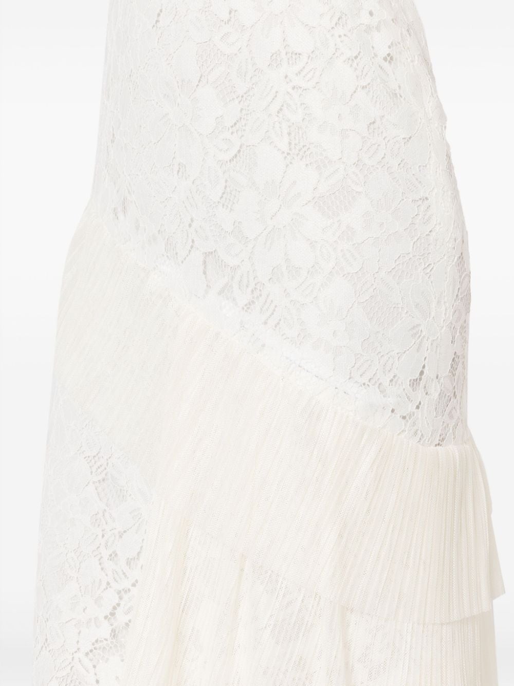 Shop Lethicia Bronstein Corded-lace Midi Skirt In White